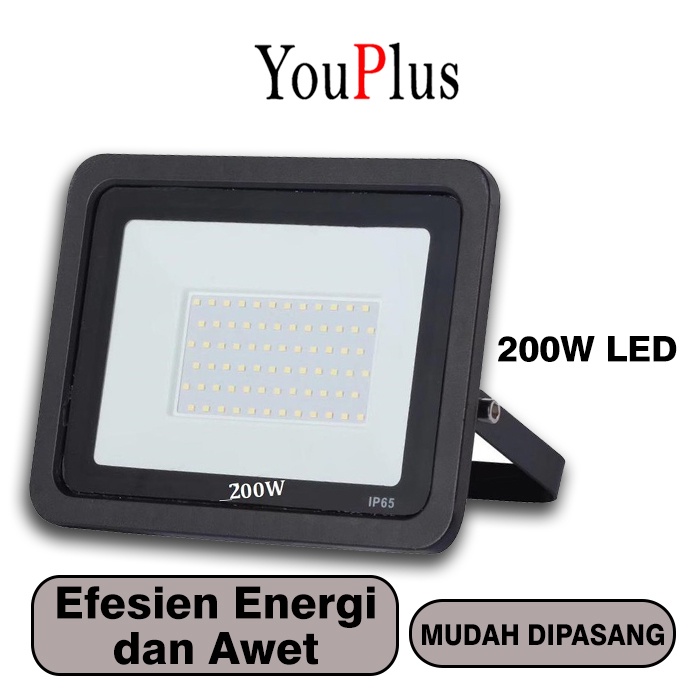 YOUPLUS lampu led sorot 200 WATT PUTIH KUNING floodlight / LED KAP SOROT/ lampu sorot 200watt lampu 