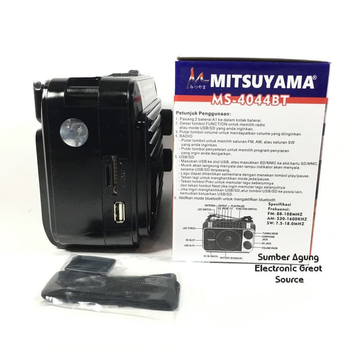 Mitsuyama MS4044BT Radio Speaker USB SD TF MP3 Player 4044 Bluetooth