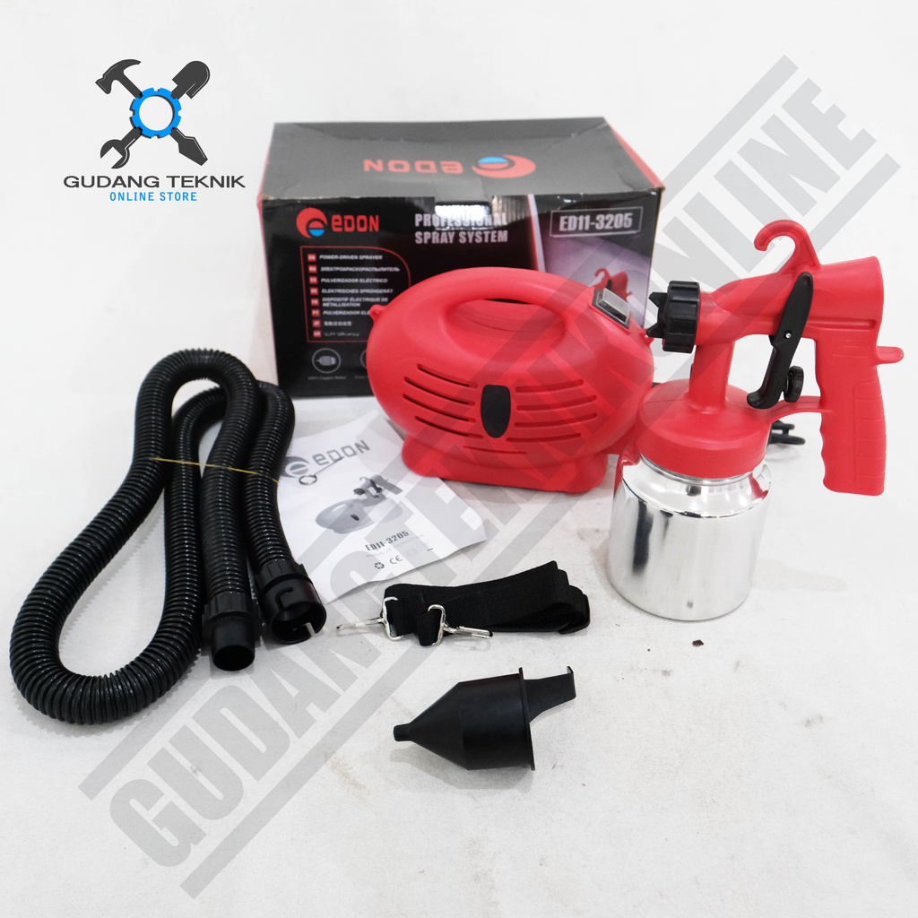 Spraygun Elektrik Edon ED11-3204 / Spray Gun Elektrik Edon ED11-3205 - Alat Semprot Cat Elektrik  Edon