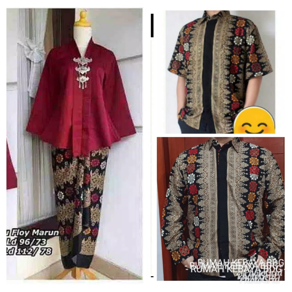 TERBAGUS Baju Batik Couple Keluarga Gamis Wanita CP HASANNAH COUPLE