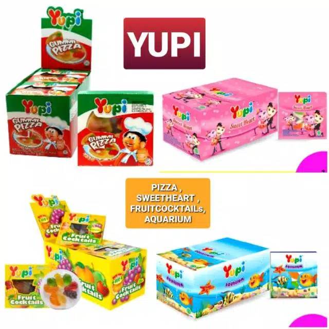 

Yupi Box isi 12 Pcs / Yupi Pizza / Yupi Sweet Heart / Yupi Cocktails / Yupi Aquarium / Puzzle Medal