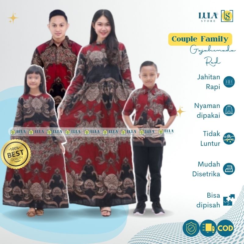 Batik Family Couple Gajah Mada Merah