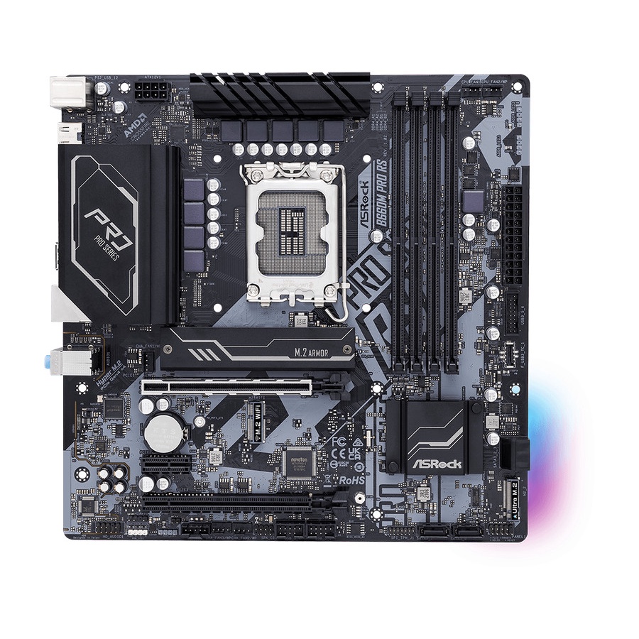 ASRock B660M Pro RS (LGA1700, B660, DDR4, USB3.2, SATA3)