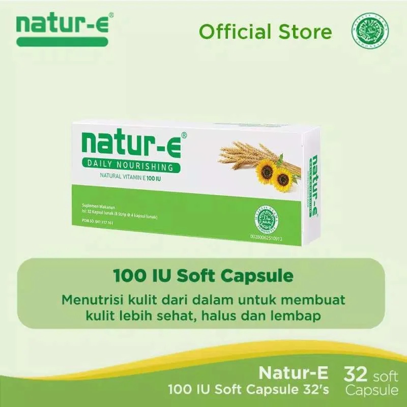 Natur-E Suplemen Kulit 16 - 32 Kapsul SERIES / NATUR E Soft Capsule / Vitamin E