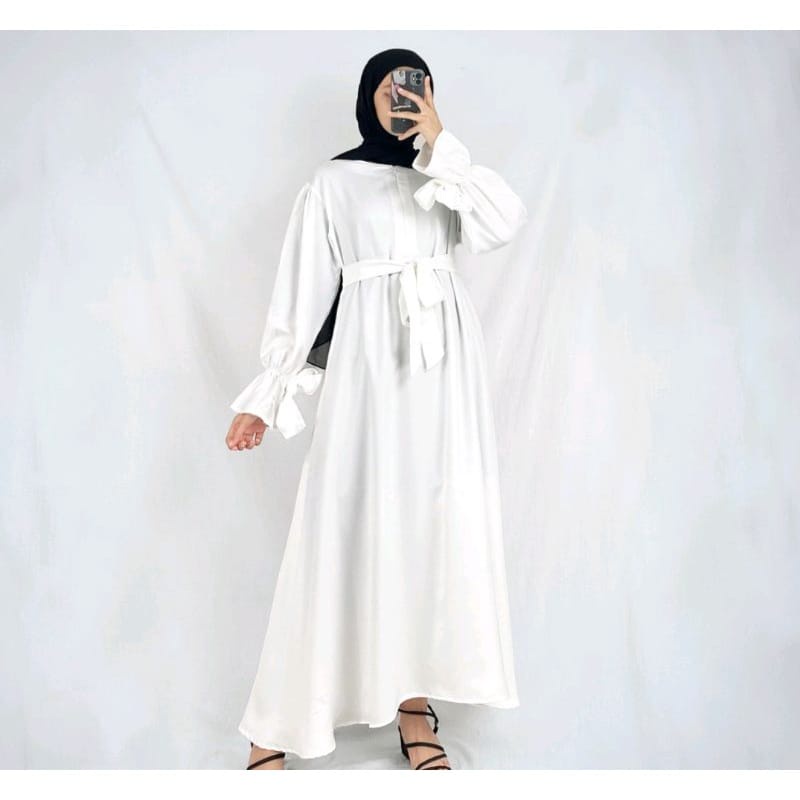 YUNISHA DRESS GAMIS POLOS  WANITA TERBARU