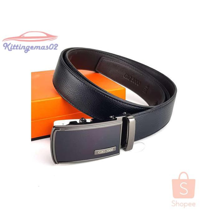 IKAT PINGGANG PRIA GESPER SABUK KTG2I1809  KULIT ASLI GIO 2000 REL 05 BERKU