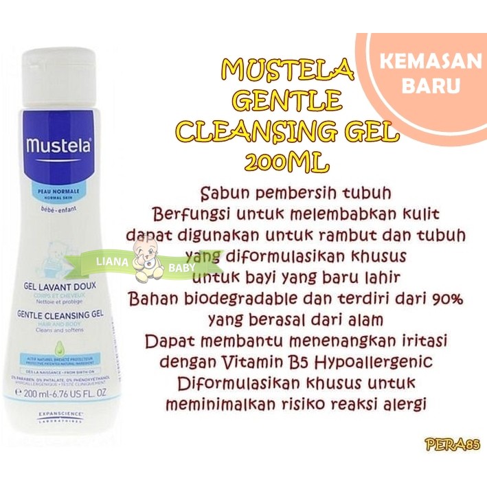 PERA85 MUSTELA GENTLE CLEANSING GEL 200ML