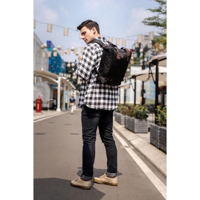 Terlaris TOTE BAG RAIZE TAS RANSEL LAPTOP TAS JINJING PRIA WANITA HEYLOOK - Hitam