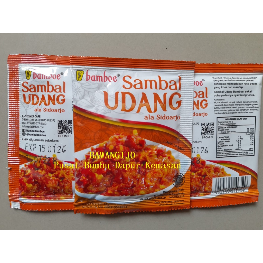 

Bamboe Sambal UDANG ala Sidoarjo 15gr