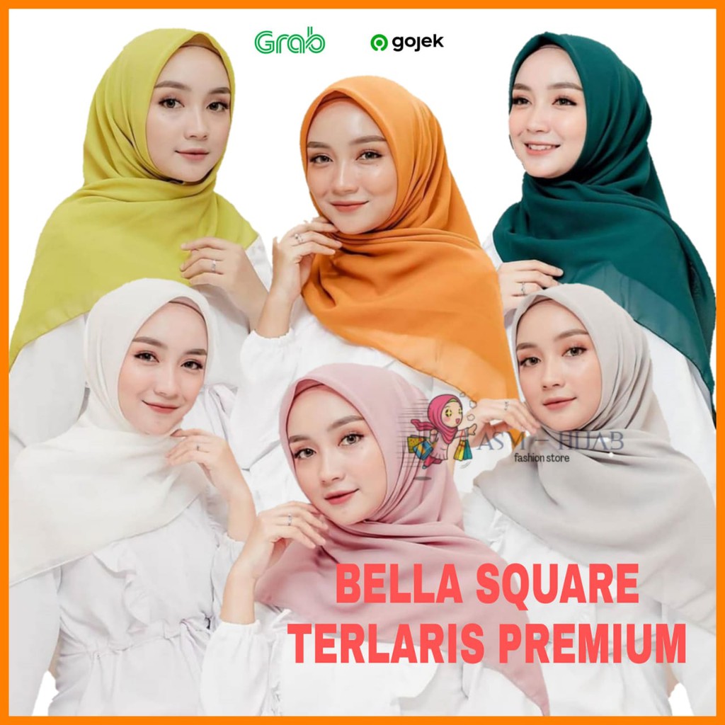  COD JILBAB KERUDUNG  SEGIEMPAT BELLA SQUARE WARNA  PART 2 