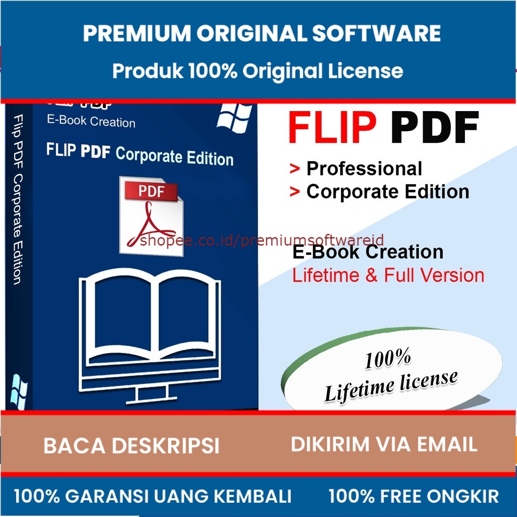FlipBook Flip PDF Professinal &amp; Corporate 2022 Lifetime + Video Instalasi