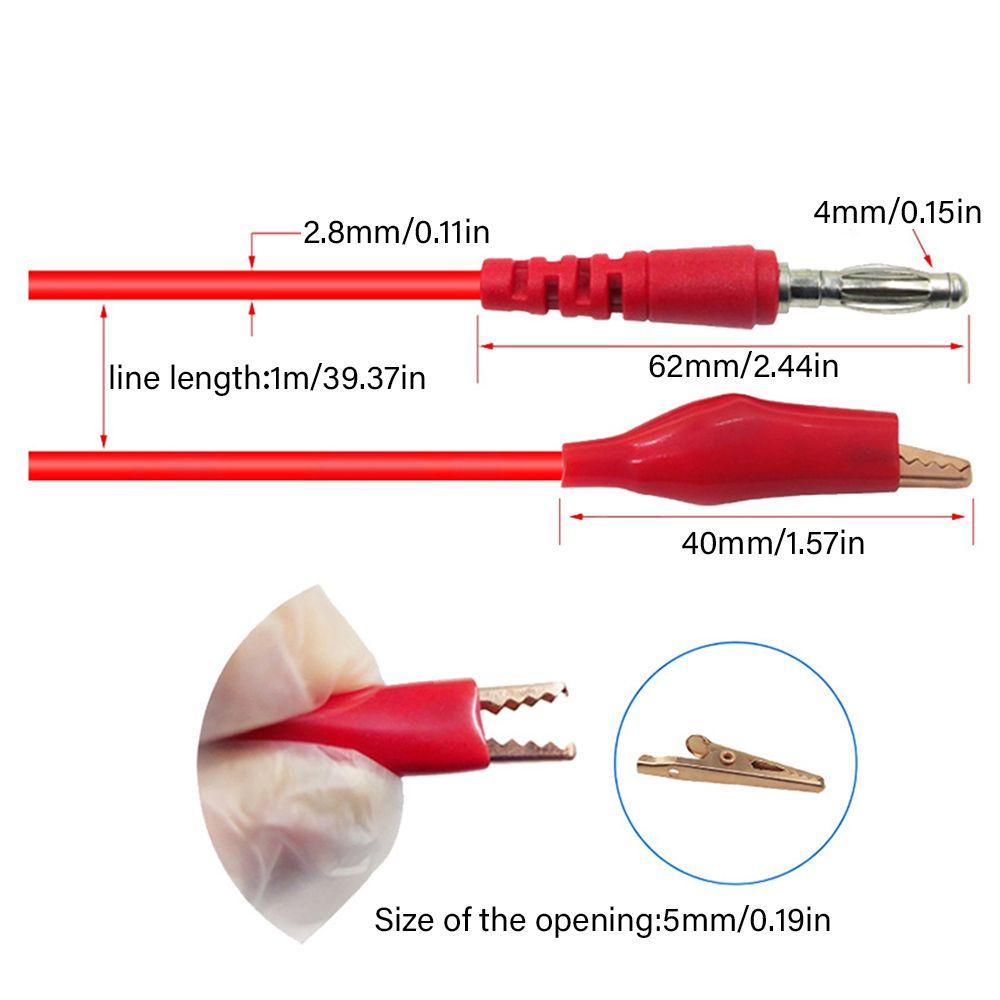 Preva Multimeter Test Lead Kit Mudah Digunakan Keamanan Plug Pisang Set Probe Tes Tergantikan
