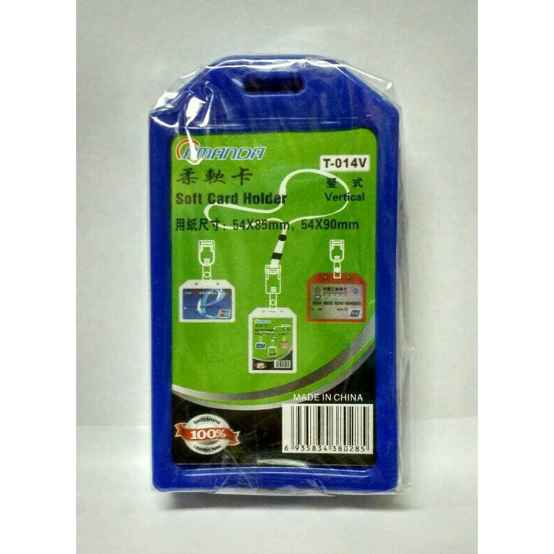 

a Casing Id Card Holder 1 Muka Lentur - Biru (Pak isi 5 pcs) tempat nama