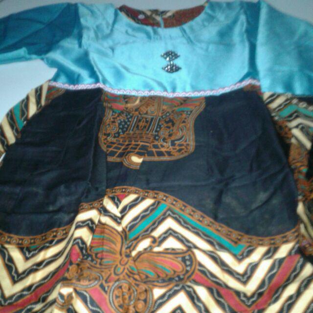 Gamis Batik Anak / Dress Anak Batik / Busana Muslim Batik / Setelan Muslim Anak