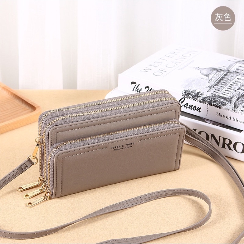 Mochillastore - Dompet Wanita Sintetis Kulit Dompet Tebal Dompet Selempang Dompet Hp Dompet Kartu Populer Termurah Elegand