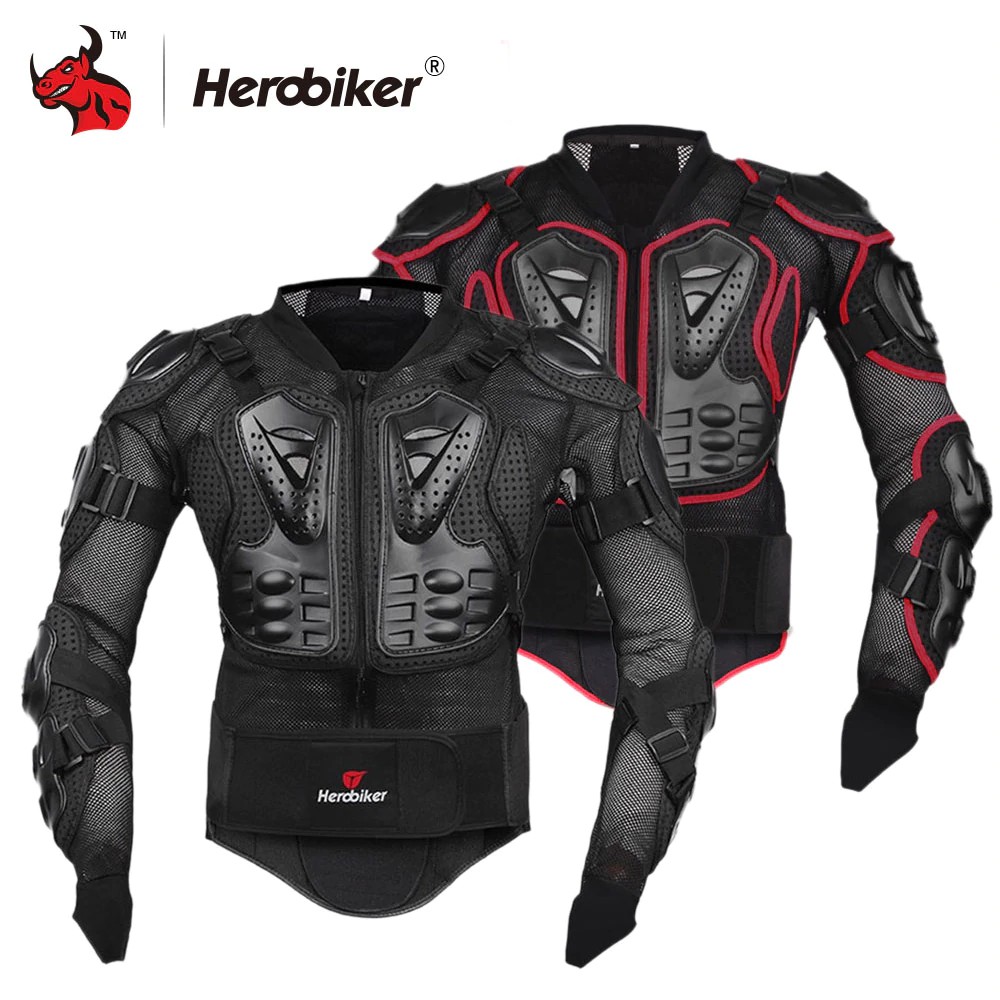 Herobiker Motorcycle Jacket Protective Gear Motocross Gear Armor Body Chest Motor Rider Racing Shopee Indonesia