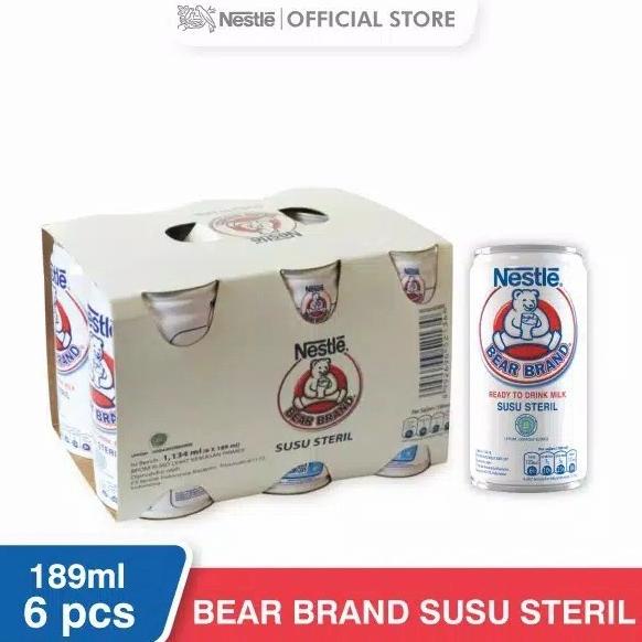

[COD] Nestle Bear Brand RTD Milk Tin Multipack 189mlx6pcs-Susu Steril Segar [COD]
