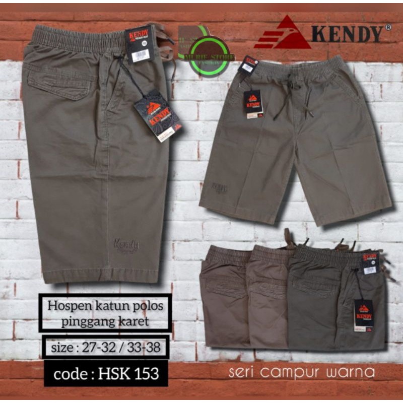 Murif Store Kendy (Bisa COD) Celana Pria Pendek Distro Pinggang Karet Polos Kendy Celana Santai