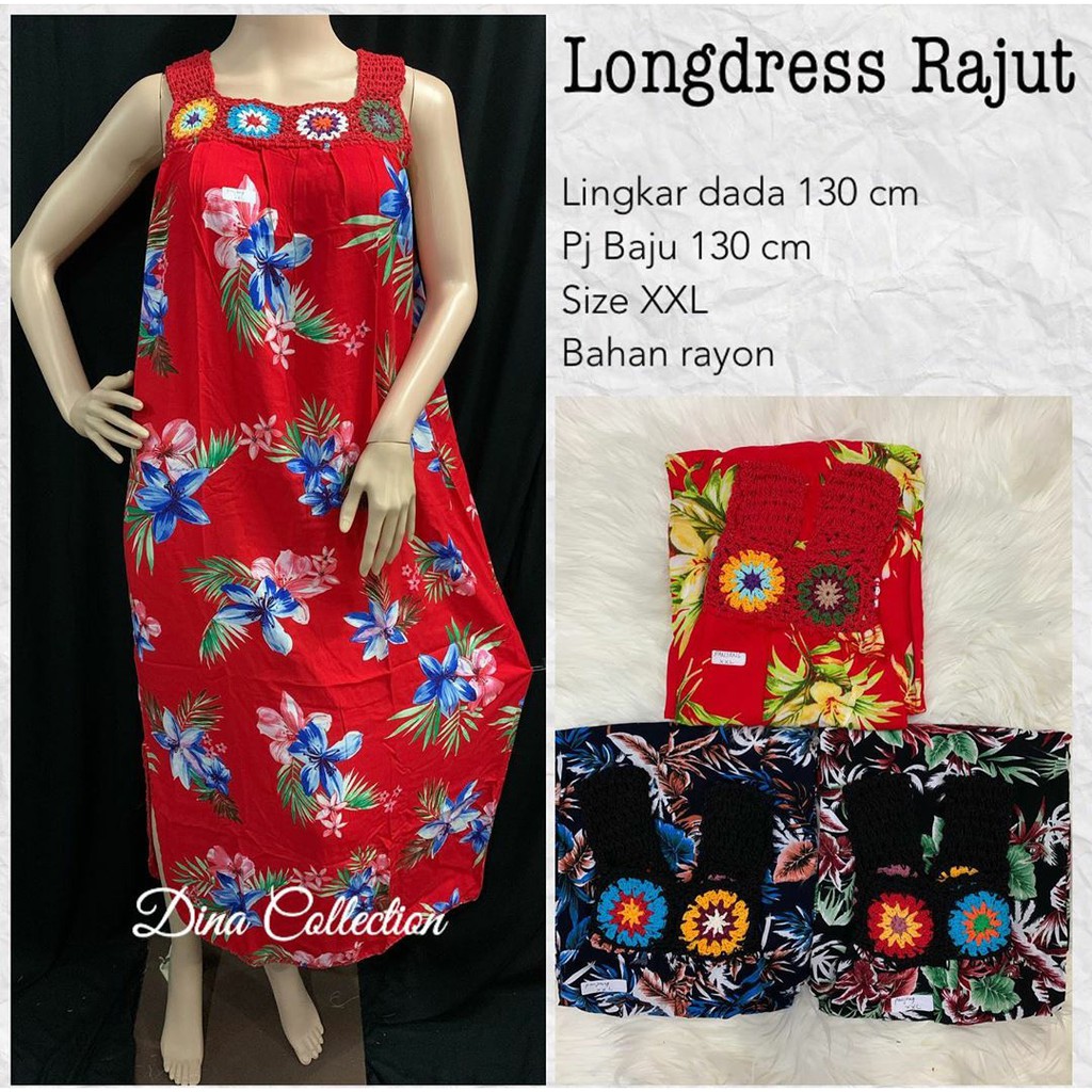 Longdress rajut bunga warna 03