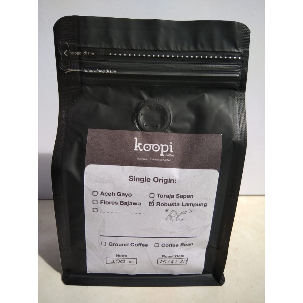 

koopi coffee Kopi Lampung Fine Robusta 250gr. Red Cherry