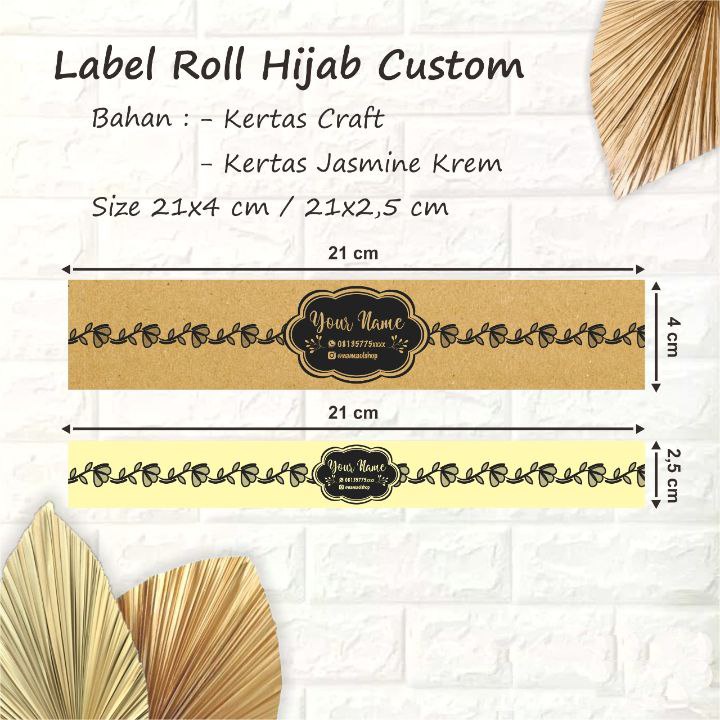 Label Roll Hijab Custom