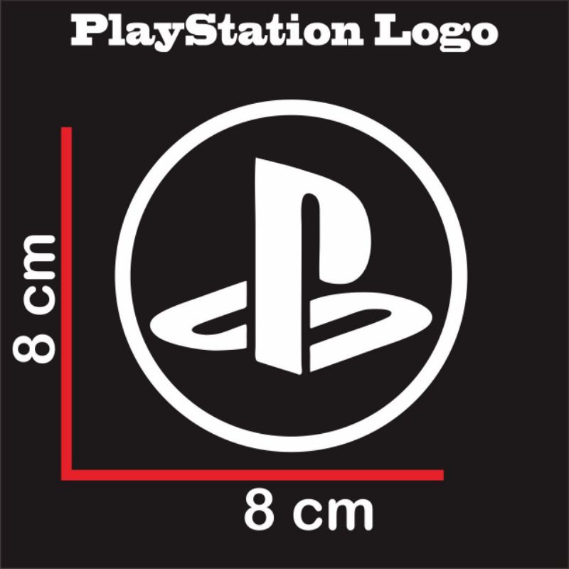 Cutting Stiker Logo PLayStation 8cm x 8cm