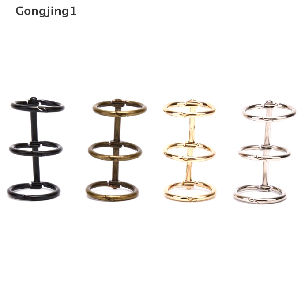 Gongjing1 2 Pcs Ring Binder 3 Ring Bahan Metal Untuk Membuat Scrapbook DIY