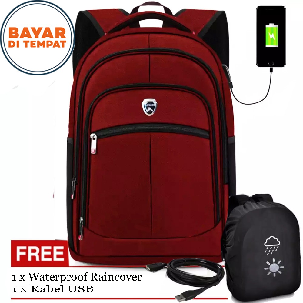 6.6 Shopee Belanja Gratis!! Tas Ransel Pria PL5500 Tas Laptop Tas Kerja Tas Sekolah Tas Ransel Besar Tas Ransel Import