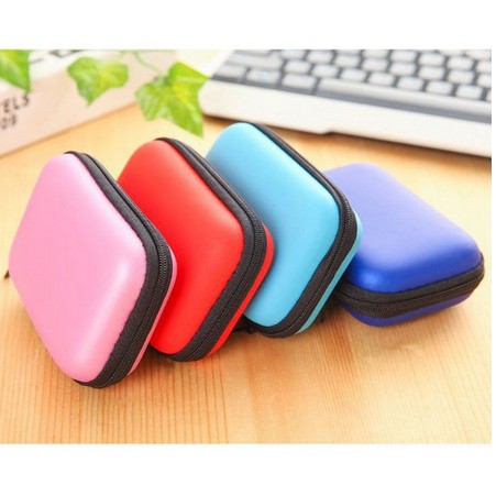 Dompet Headset Travel Case / Tempat Headset / Earphone Case Mini Charge / Kotak Headset