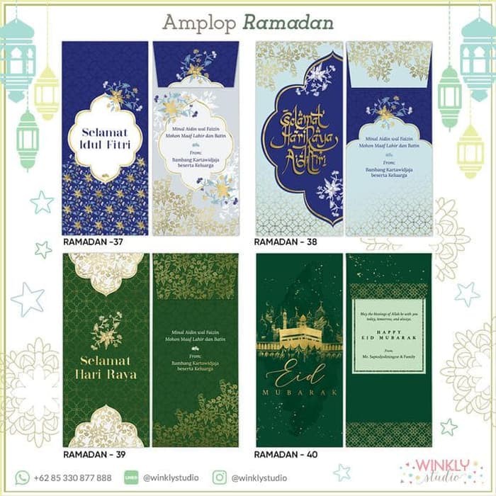 

HOT SALE Custom Amplop Lebaran THR Panjang Angpao Idul Fitri Angpau