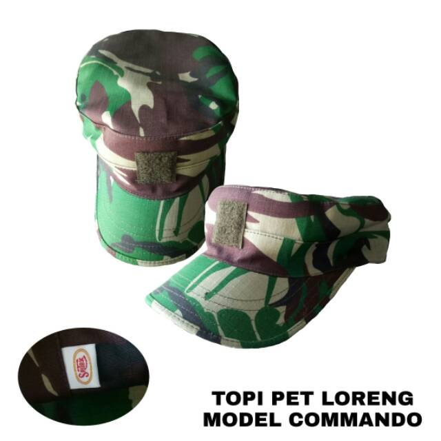 Topi pet loreng army standar TNI commando bahan sritex berkualitas