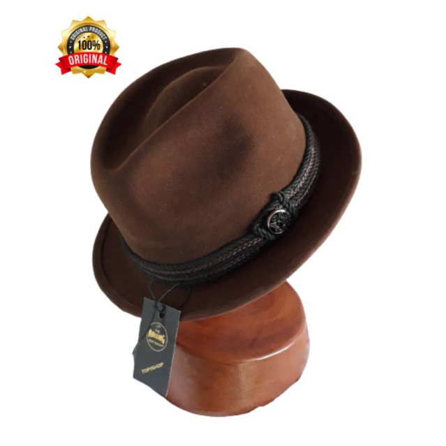Topi Laken Fedora Original The Rolling Topi Pria Bahan Woll Import Handmade Topi Import