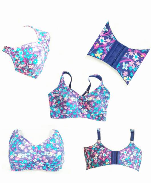 BH WANITA JUMBO SIZE SUPER BESAR / BRA PUSH UP KAWAT TANPA BUSA MOTIF CANTIK STYLE #88842. SY0108 S1