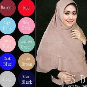 Jilbab Kerudung hijab saudi Segi Empat Khimar OKi Setiana Dewi / Khimar Syari Triple Layer OSD RE