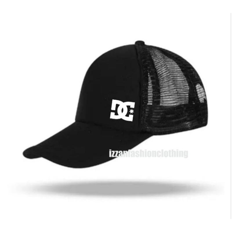 Topi trucker hat premium jaring custom dc logo style
