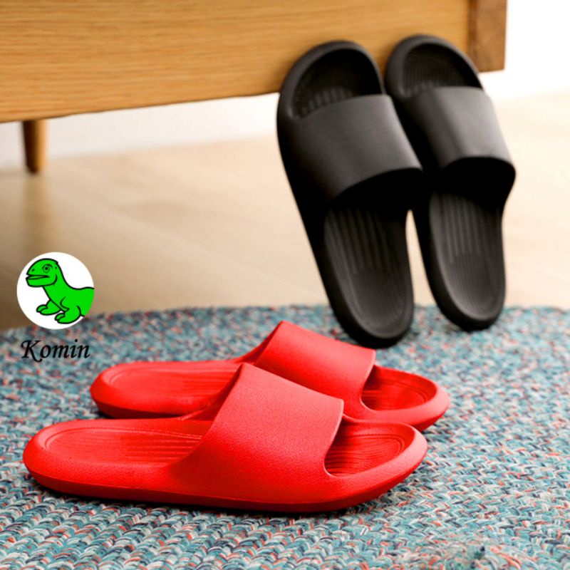 Sandal Selop Polos Pria Import Sandal Cowok Polos Slip On Simple Keren Murah Minimalis