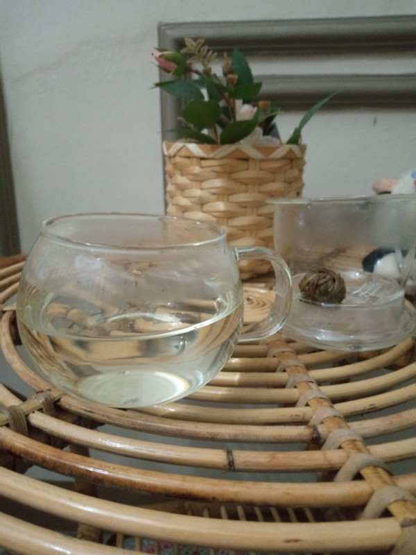 Gelas Cangkir Teh Saringan / Glass Infuser Tea Cup / Teko Teh Kaca 300 Ml