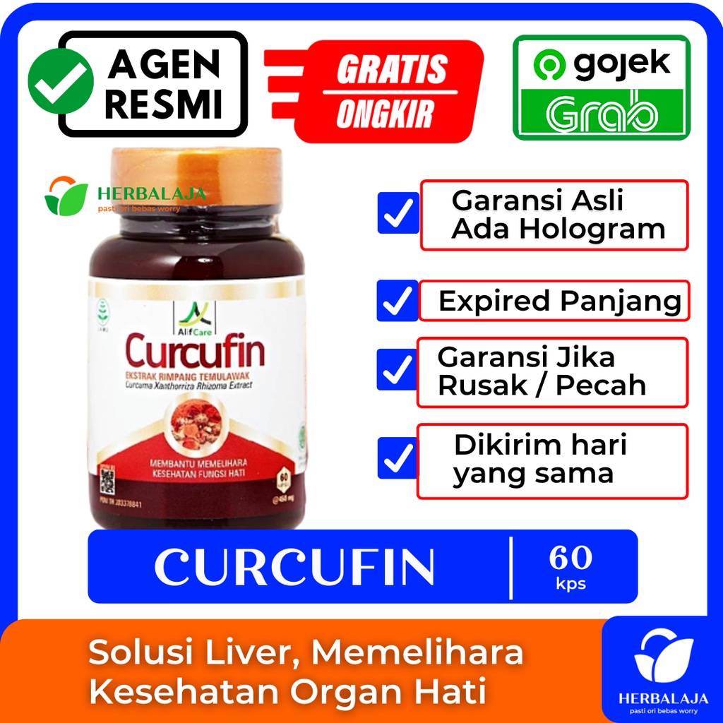 Kapsul CurcuFin Asli Original Temulawak Obat Liver