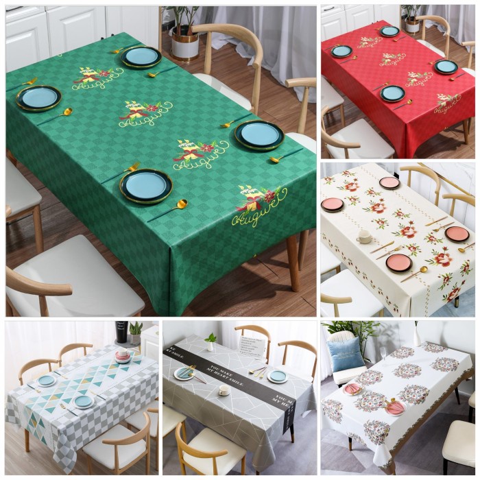 Taplak Meja - Taplak Meja Makan Premium Taplak Alas Meja Makan Ruang Tamu Waterproof