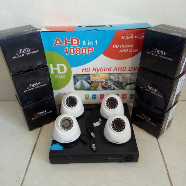 Paket Kamera Cctv 4ch HD 720p Infinity Komplit 4 Camera Indoor Paket  Online