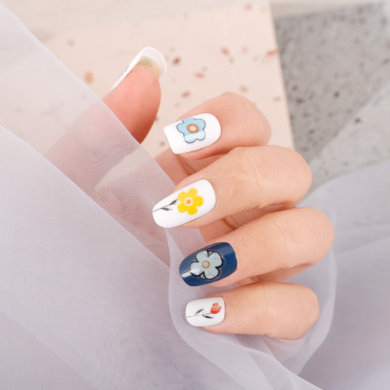 1 Lembar Stiker Kuku 3D Motif Butterfly / Mawar / Hati Untuk Dekorasi Nail Art / Manicure