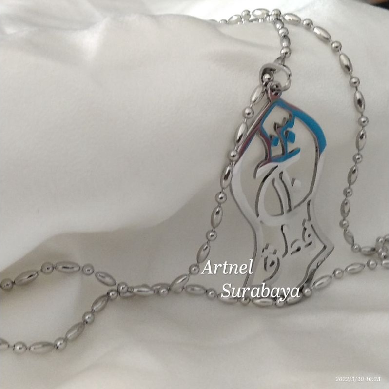 Terompah Kalung Nama Stainless Monel