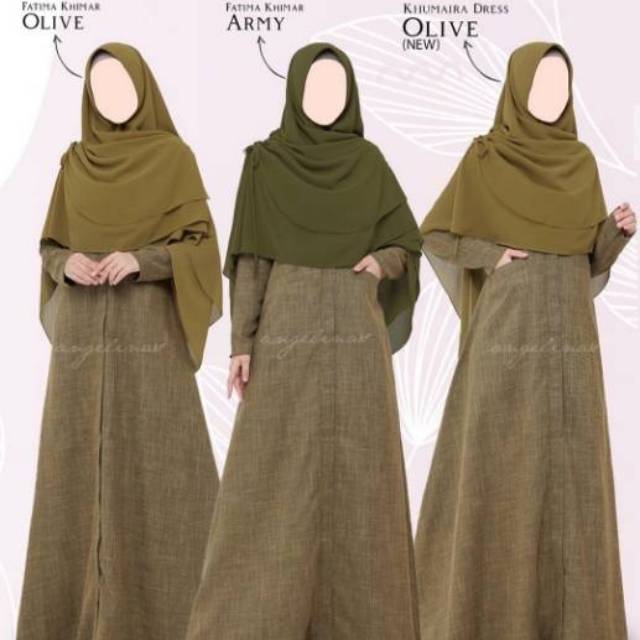 KHUMAIRA DRESS REBORN - PLAIN & FATIMA KHIMAR SOFTPAD BY ATELIER ANGELINA
