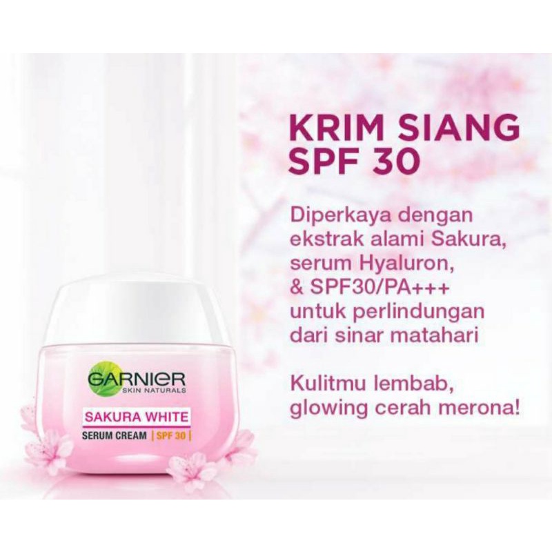 Garnier sakura glow serum day cream SPF30 Skin care [50ml×2/twinpack/2pcs]