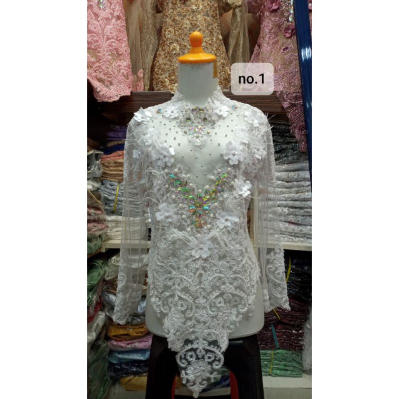 Kebaya Payet bunga 3D