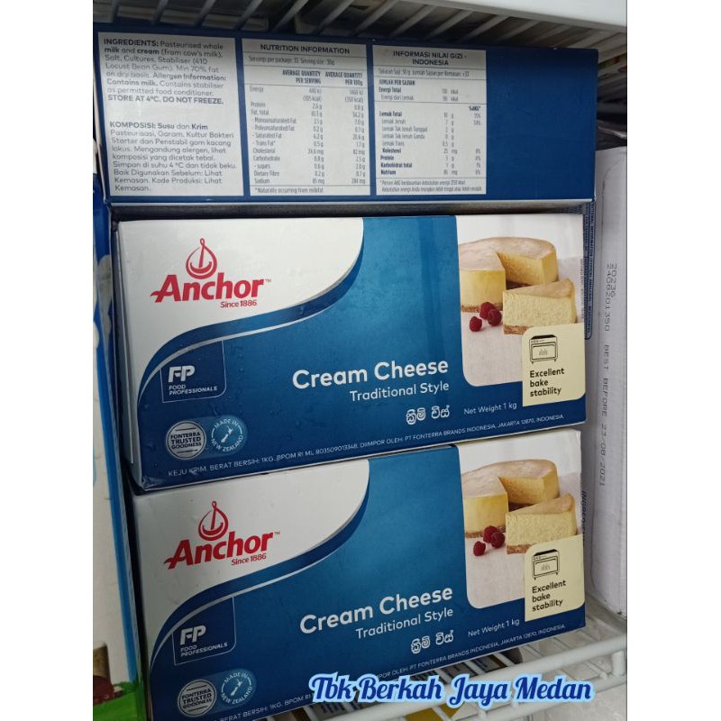 

Anchor Cream Cheese 1kg/Cream Cheese/Cream Keju/Krim Keju