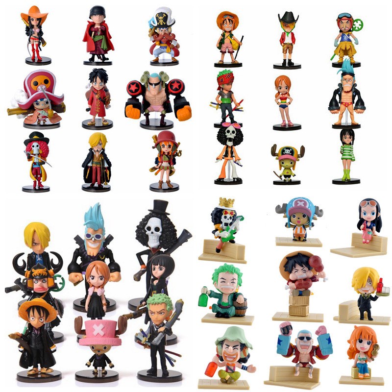 GIJ - Action Figure One Piece 9 PCS