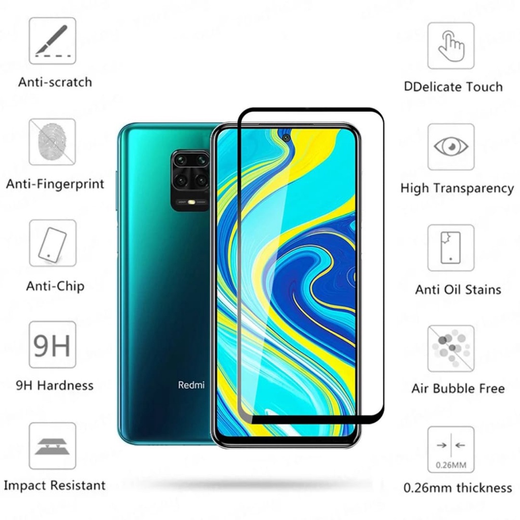 PROMO 3in1 Tempered Glass XIAOMI Redmi Note 9 | Redmi Note 9 Pro Free Anti Gores CAMERA &amp; GARSKIN