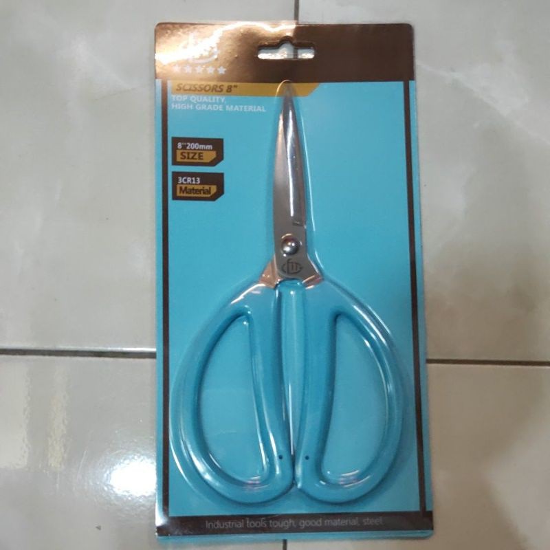 

gunting kain,karet,kulit,plastik,kertas,seng ukuran 8