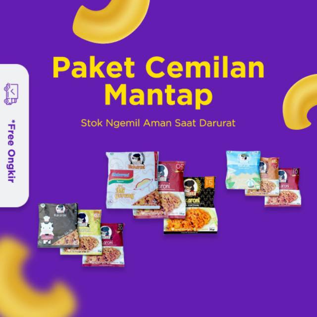 

Paket Cemilan Mantap/Macaroni Ngocor /Makcor